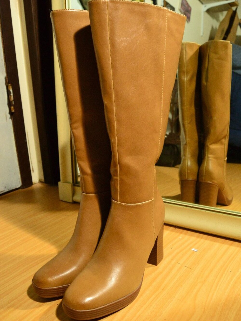 Tan Knee-High High Heel NY&Co Boots